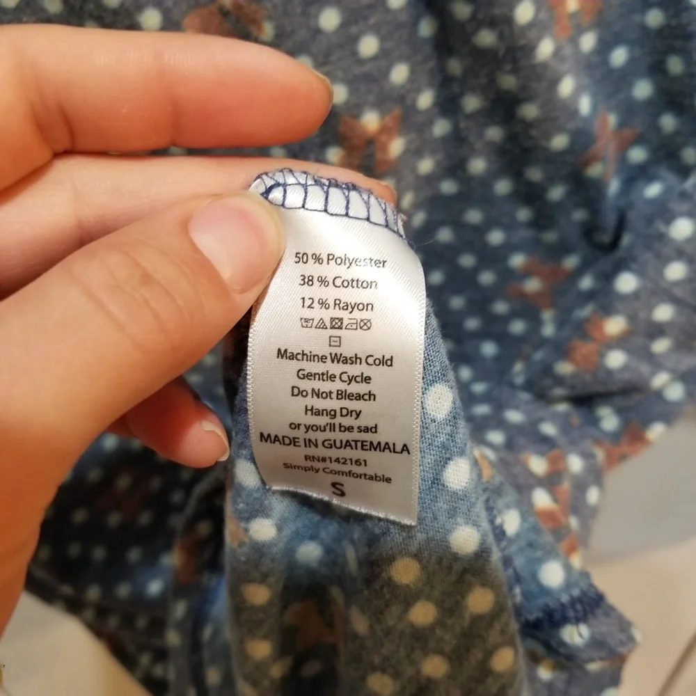 Lularoe Randy polka dot with bows small - Picture 4 of 5